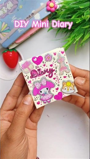 DIY Cute Mini Diary 💝 Handmade Mini Diary 📖 #minibook #diy #shortsfeed