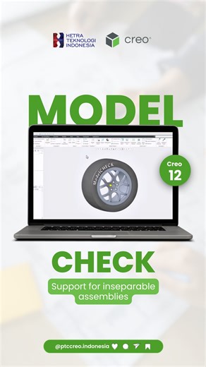 PTC Creo Indonesia on Instagram: "Upgrade workflow desainmu dengan Creo 12! Sekarang ModelCHECK bisa dijalankan sekaligus melaporkan inseparable assemblies. Nggak cuma itu—ada 3 check baru (opsional) yang bikin quality control makin solid: ✅ Error komponen bisa digabung ke error assembly utama ✅ ModelCHECK bisa dijalankan pada komponen yang intersected ✅ Support juga untuk komponen flexible Hasilnya? Desain lebih rapi, validasi lebih akurat, dan proses engineering makin efisien #Creo12 #PTCCreo 