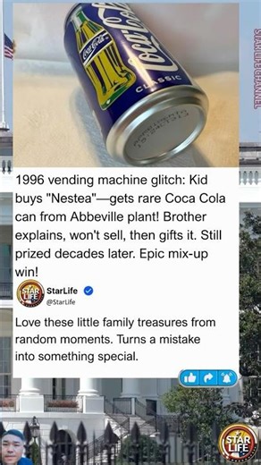 Rare 1996 Coca Cola Can Sold as Nestea: Brother's Gift Becomes Cherished Keepsake!