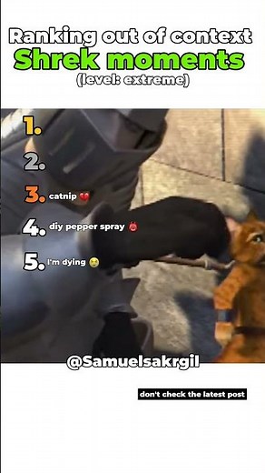 Ranking out of context Shrek moments 😭 #moments #funny #shrek #cartoon #ranking #top5
