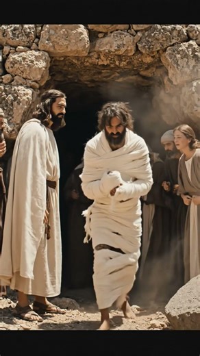 Jesus giving life to Lazrus #churchworship #god #lent #sunday #gospelofhope #forgiveness #heavenly