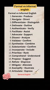 15K views · 247 reactions | Formal vs informal english language learning words #englishteachyou #phrasalverbs #totalgrammar Ekundayo Michael | General English | Facebook