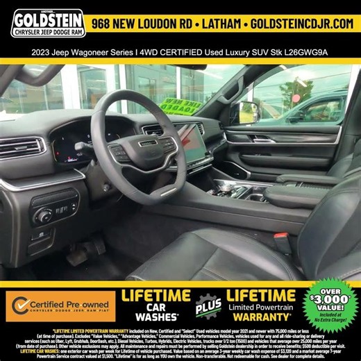 2023 Jeep Wagoneer Series I 4WD CERTIFIED Used Luxury SUV Stk L26GWG9A