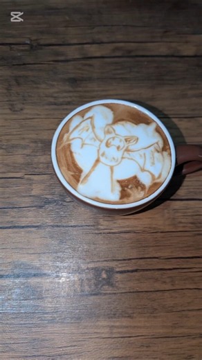 ラテアート練習#ポケモン #ズバット #コーヒー #ラテアート #coffee #latteart