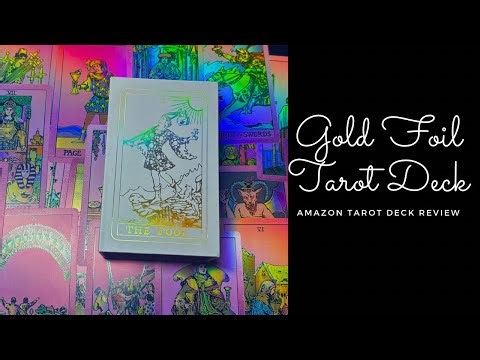 Gold Foil Tarot Deck Review (Amazon Tarot Deck)