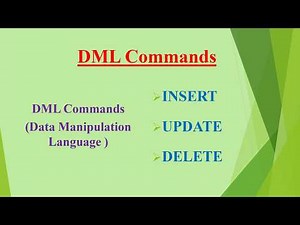 SQL DML Commands Explained | INSERT, UPDATE, DELETE with Examples