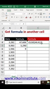 Extract formaula from Cells Important Links Our You Tube channel 👍👍 https://www.youtube.com/c/VIKOMINSTITUTE?sub_confirmation=1 Our LinkedIn channel 👍👍 https://www.linkedin.com/in/excel-tricks-vikal-jain-8a011087 Instagram link 👍👍 http://www.instagram.com/tricksexcel Telegram link 👍👍 t.me/exceltricks1 Excel group links 👍👍 https://www.facebook.com/groups/Tricksexcel Twitter link 👍👍 https://mobile.twitter.com/Vikal10000 Wanna Paid courses 👍👍 Visit www.vikominstitute.com Contact whats