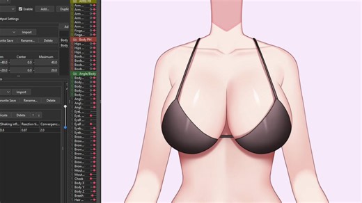 Hey, riggers! 👋Do you have any tips on breast physics?🫣 I’m generally happy with how I’m doing it, but I’d like to improve… the physics itself? And any advice on rotation angles would be helpful too. Thanks!💜#Live2D