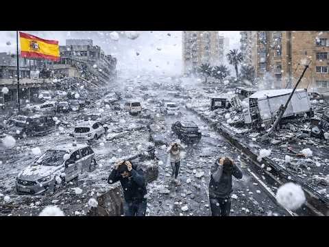 CHAOS in Spain! Giant Hail Storm Devastates Antequera in Malaga – Homes Destroyed, Cars Buried