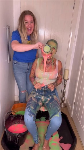 Bestie gets her own back on me !!!!! #gyob #wam #gunge #messy #wetandmessy #wamgirls #bestfriends #instafunnyreels #funnyreelsvideo #stickyvickyessexwam #fypage #explorepage | Vix White