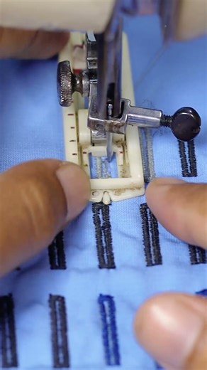 close-up of the easy buttonhole sewing process #sewing #sewingtutorial #buttonhole #60