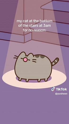 🎤🎵🌙 #Pusheen #pusheencat #fyp #catsoftiktok | pusheen