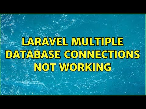 Laravel Multiple Database Connections not working