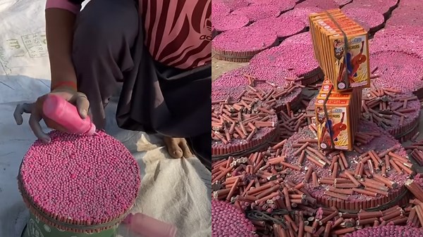 How Mini Crackers Are Made in Factories: Matches Patakha Production
