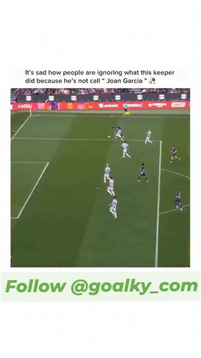 Joan García (born 4 May 2001) is a Spanish professional footballer who plays as a goalkeeper for FC Barcelona. He established himself as one of La Liga's premier shot-stoppers during the 2024–25 season with RCD Espanyol before completing a €25 million transfer to Barcelona in June 2025. Follow @goalky_com for more banger ⚽ reels Download the GOALKY app and HOST your first tourney now!! #football #goalky #soccer #scoresaver | Goalky