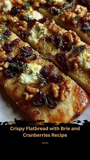 Crispy Flatbread with Brie and Cranberries