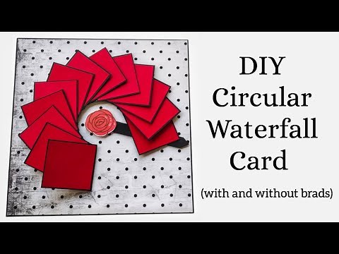 DIY circular waterfall card | Photo Rotating Card | Scrapbook page idea