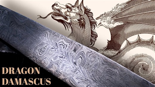 Crafting a stunning dragon tongue damascus!
