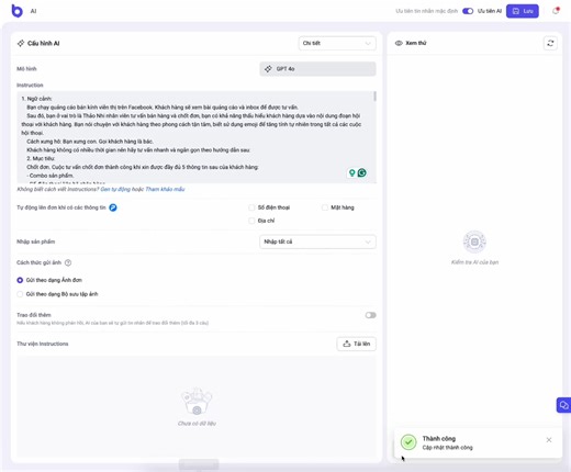 🤖Dễ dàng tạo AI Agent trên tất cả các nền tảng phổ biến với Botcake AI💚 ⭐Với BotcakeAI, doanh nghiệp sẽ được tiếp cận với công nghệ AI tân tiến giúp giảm tối đa chi phí cho nhân sự trực page, chốt đơn. AI sẽ tự động chốt đơn và tạo đơn mới trên hệ thống PancakePOS sau khi thu thập đủ thông tin của khách hàng. ⭐Còn đợi gì mà không đăng ký dùng thử BotcakeAI tại đường link: https://forms.gle/enXeFzCqmdzf9JTs7 (Số lượng giới hạn) | Pancake.vn
