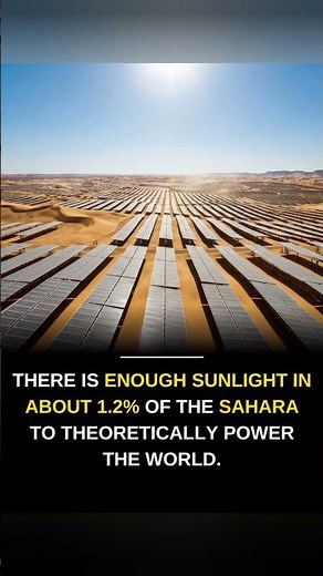 The Sahara Desert is the largest hot desert on Earth. It gets between 6 and 7 hours of strong.. ⏬️⏬️
