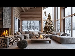 Snowy ASMR Ambience With Fire Sounds For A Cozy Winter Room To Calm Your Mind And Renew Your Energy