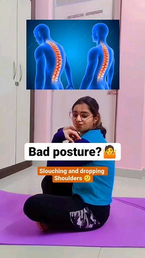12K views · 9.1K reactions | Yoga Asana to fix bad posture... Follow @yogaholisticwellness to watch more yoga videos.... . . . . . . . . . . . . . #slouchingshoulder #badposture #ridavo #badpostureexercises #yogabyridavo #goodposture #spine #spineposture #yoga #bonepop #backpain #stress Credit:@taniyasharmafitness_ | Yoga holistic wellness | Facebook