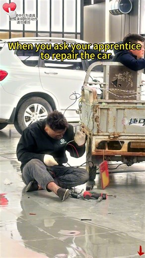 When you ask your apprentice to repair the car#funny #shorts#foryou##reaction