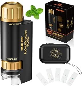 Kids Pocket Mini Portable Handheld Microscope 60x-120x,with 5 Slides Specimens,EVA Storage Case,Microscope for Kids Gift Packaging, Presents,Christmas, Birthday