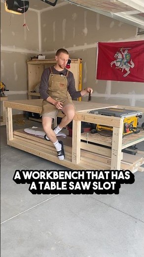 Building a work Bench with a table saw insert! #diy #woodworker #woodworking