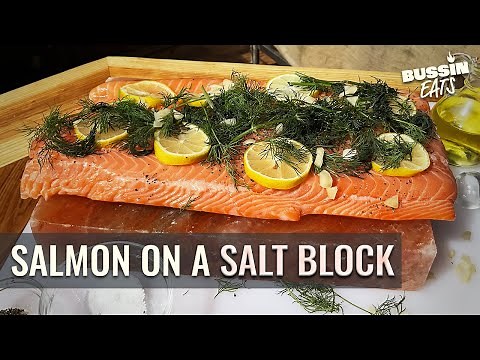 Awesome SALT BLOCK Grilled Salmon With Couscous I Bussin Eats