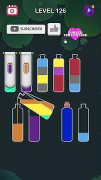 WATER SORT PUZZLE Gets CRAZY on Level 126 Can You SOLVE It?#shorts