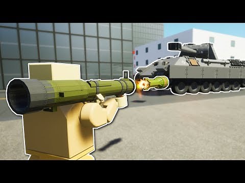 TANK BATTLE WITH ROCKET LAUNCHER! - Brick Rigs Multiplayer Gameplay & Update