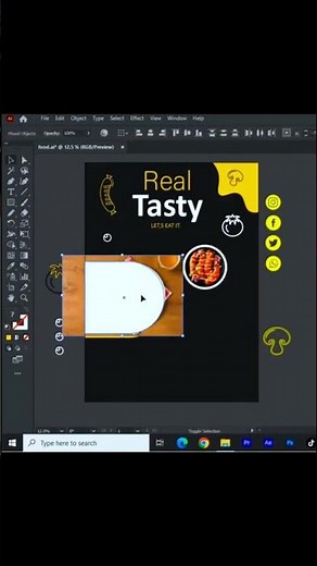 How to Design Restaurant Food Flyer Design in Adobe Illustrator