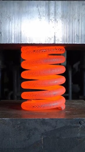 Hydraulic Press vs Red-Hot Industrial Spring (So Satisfying!)