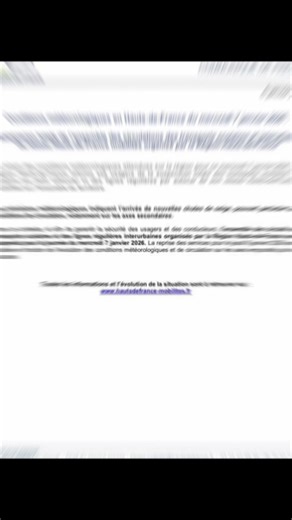 Suite aux conditions météorologiques annoncées en région Hauts-de-France, la Région a publié un communiqué de presse daté du 6 janvier 2026 concernant la journée du mercredi 7 janvier 2026. Les prévisions météorologiques font état de nouvelles chutes de neige, susceptibles de rendre les conditions de circulation difficiles, notamment sur les axes secondaires. Face à cette situation et afin de garantir la sécurité des usagers et des conducteurs, la Région Hauts-de-France a décidé la suspension to