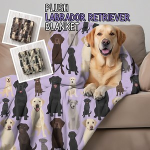 Plush Labrador Retriever Blanket, Throw Blanket for Dog, Dog Lover Baby Blanket, Labrador Retriever Dog Bed Blanket, Dog Mom Picnic Blanket - Etsy