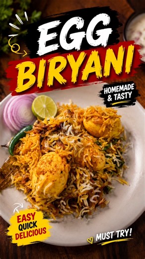 Restaurant Style Egg Biryani 🥚🍚 | Easy Egg Biryani Recipe | #shorts