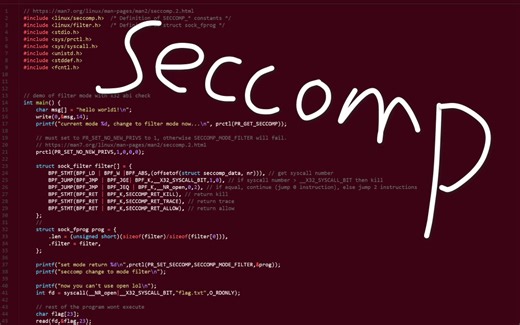 【CTF碎碎念】seccomp基本介绍以及ctf中常见的题目【seccomp】