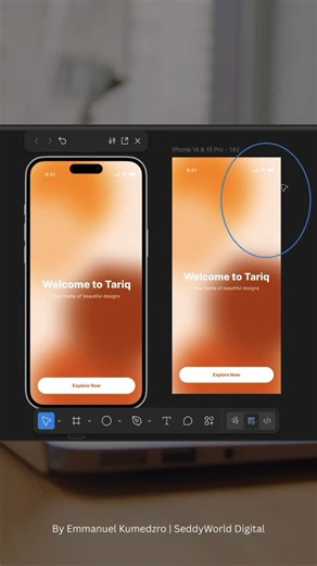 SeddyWorld | Design & Digital Skills on Instagram: "Today I designed a clean, glowing gradient welcome screen in Figma using layered warm tones and simple typography. Perfect for beginners who want to learn color blending and aesthetic mobile UI design. | #uiux #uiuxdesign #figma #figmatutorial #uidesign #uigradient #welcomescreen #designinspiration #uiart #mobileui #learninguiux #designwithme #uxbeginner #instagramdesign #creativeprocess #uscreators #ukcreators #canadacreators #reelsbonus #reel