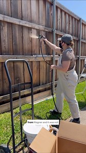 POV: You saved thousands & stained your own fence 💪 @perkinsonparkway proves that you can DIY it for a fraction of the cost of hiring out—thanks to the easy-to-use Control Pro 150 🛠️ | Wagner Painting