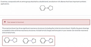 Enamines, compounds with an amino group attached to a double bo... | Filo