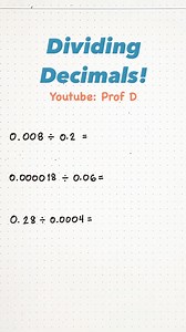 50K views · 438 reactions | Divide and Conquer: Quick Hacks for Mastering Decimals! | Prof D | Facebook