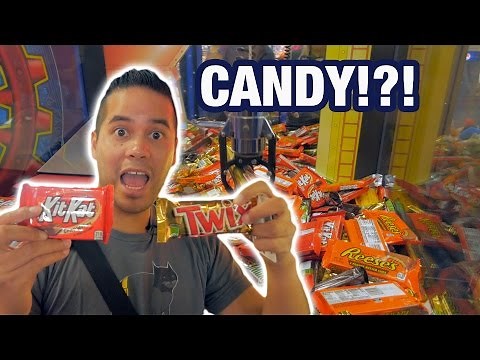 Sweet candy claw machine wins at Boomers! | The Crane Couple