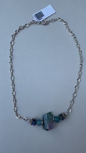 Labradorite, Aquamarine, and Tumbled Tourmaline make this necklace a must have! Here until 6 today! | Elisa Ilana Jewelry