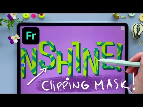 Clipping Mask for Text Creating Patterned Texture - Adobe Fresco Tips Tutorial