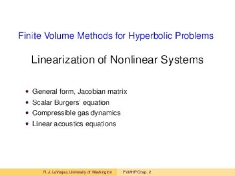 FVMHP03 Linearization of Nonlinear Systems
