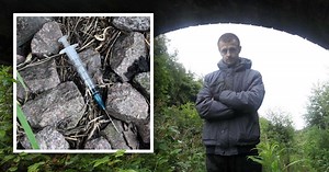 Dirty needles, kitchen knife, and bloody tissue found on estate