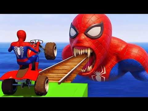 الرجل العنكبوت انقاذ باتمان Spider-Man Rescue batman vs iron man vs venom funny Game GTA 5 superhero