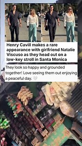 Henry Cavill makes a rare appearance with girlfriend Natalie Viscuso as they head ... #celebrity