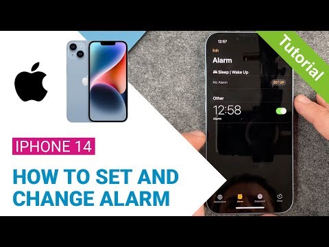 iPhone 14 - How To Setup Alarm •  • 📱1️⃣4️⃣ • ⏰ • 🛌 • Tutorial